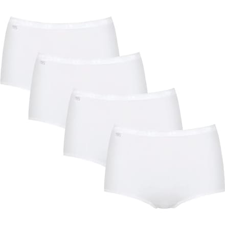 Slips Sloggi Pak x4 onderbroeken met hoge taille BASIC PLUS