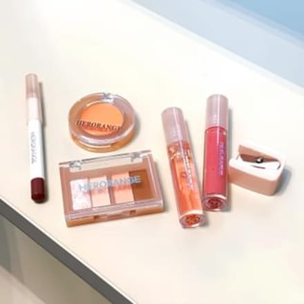 HERORANGE - Set of 6: Energetic Orange Makeup Gift Box - Orange #02 - 6pcs