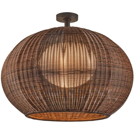 Bover LED buiten plafondlamp Garota, grafietbruin/bruin
