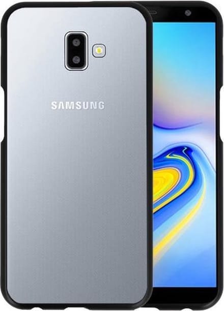 Magnetic Back Cover voor Samsung Galaxy J6 Plus Zwart - Transparant
