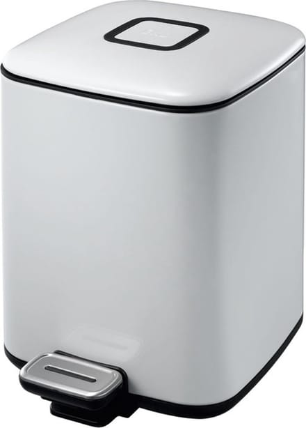 EKO - Regent pedaalemmer 6 liter - Steel Plastic - wit - Prullenbak