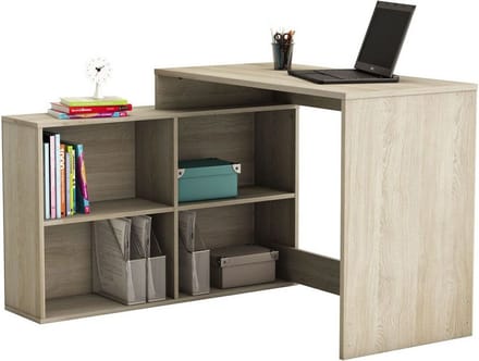 Hoekbureau Coralie-Shannon Eik - CBA - Hoekbureau - Bruin - Melamine; Spaanplaat