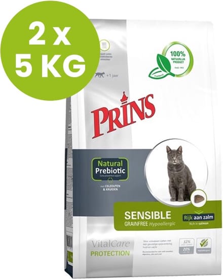 Prins VitalCare Protection Sensible Grainfree - Kattenvoer - 2 x 5 kg