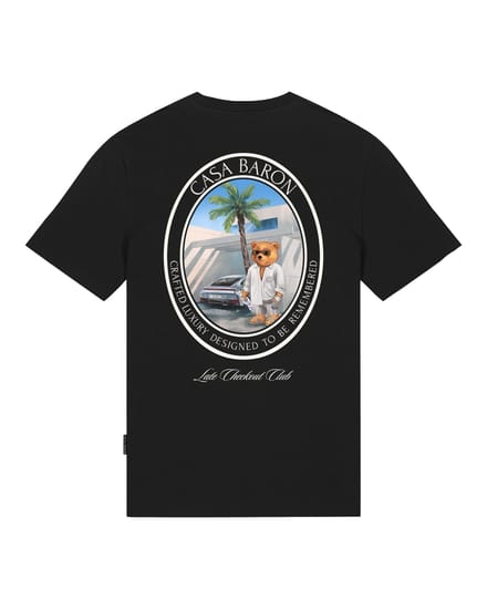 Baron Filou Heren T-shirt Zwart CLXVIII Backprint