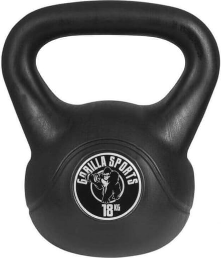 Gorilla Sports Kettlebell - Kunststof - Trainingsgewicht - 18 kg
