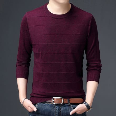 Pull pour homme Pull tricoté Couleur unie Rayé Jacquard Col rond Manches longues Haut de base 4XL black