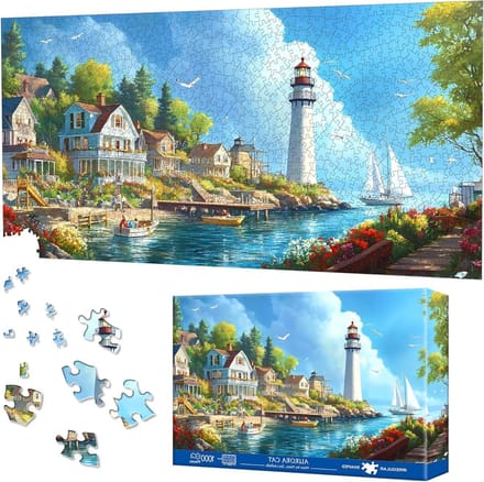 Vuurtoren Puzzel - 1000 Stukjes - Ontspanning - Speciale Vorm - 80x41cm