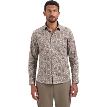 No Excess Shirt Stretch Allover Printed Dark Grey Größe: M | Casual hemden Outlet | Herren | Grau