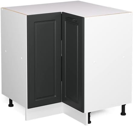 Moderne Hoekonderkast Keukenmodule Landelijke Stijl Antraciet/Wit