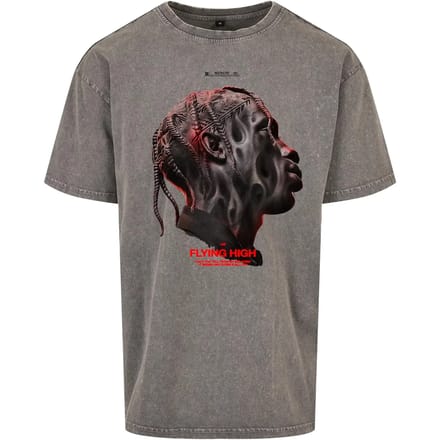 Mister Tee - Flying High Oversize Heren T-shirt - L - Grijs