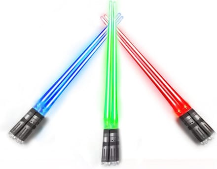 Lichtgevende Eetstokjes LED (3 Paar) - Rood, Groen, Blauw