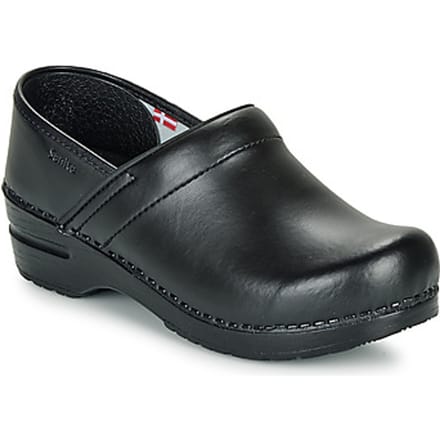 Sanita Dames Gesloten klomp Original-Prof. Pu Black