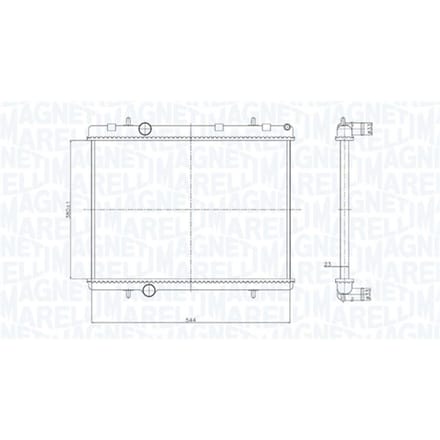 Radiator, motorkoeling MAGNETI MARELLI 350213167800