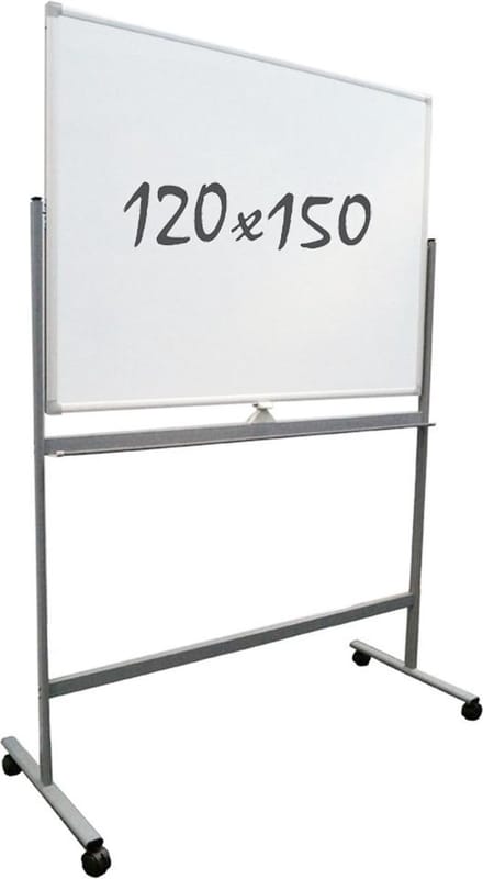 IVOL Whiteboard verrijdbaar 120 x 150 cm - Dubbelzijdig - Magnetisch