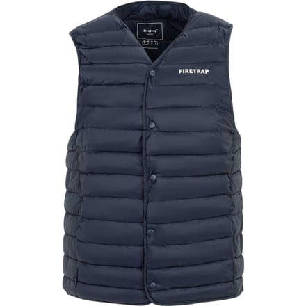 Firetrap Gewatteerd heren gilet met logo (Marine)