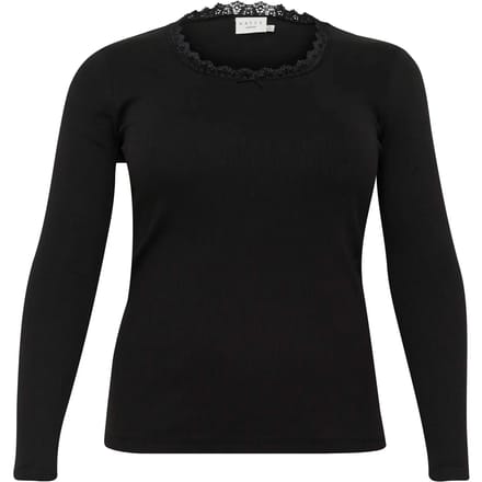 Dames-T-shirt met lange mouwen KAFFE Curve Britt
