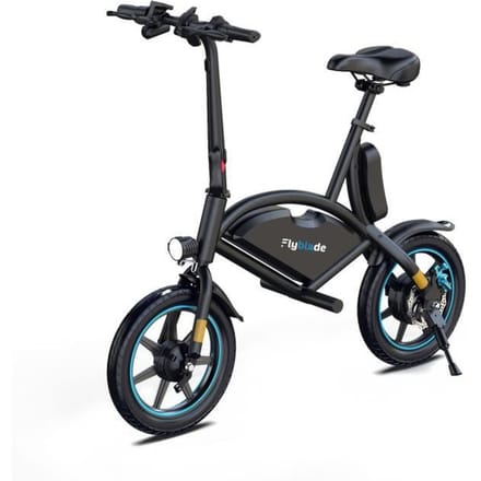 Elektrische loopfiets - FLYBLADE - 350 W - Max 25 km/u - 14 inch - Bluetooth - Opvouwbaar - Telefoonhouder - Zwart