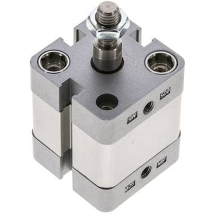 ISO 21287 Compacte Dubbelwerkende Cilinder 25-10mm - Magnetisch - Mannelijke Stang
