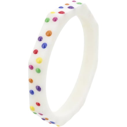 Behave - dames bangle wit met stipjes - speels design voor elke dag