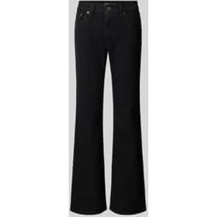 Low waist bootcut jeans van katoenmix