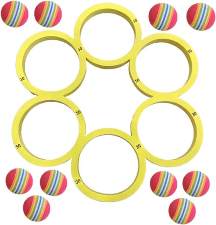 Zwembad Bal - Ringen Werpset - Waterpret Stimuleren - Drijvend Ontwerp - 32 cm - Kleurrijk