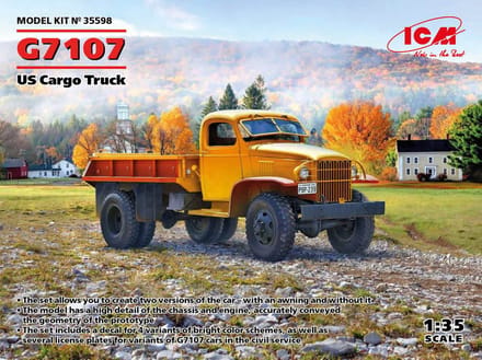 ICM Modelbouwpakket Militaire voertuigen - 35598 G7107 - US Cargo Truck Plastic - 1:35 - Modelbouw