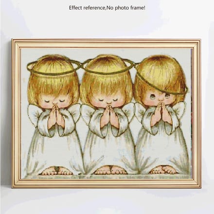 Peinture de diamant d'ange 5D, broderie complète de diamant rond, image en strass, vente 20X30 beige