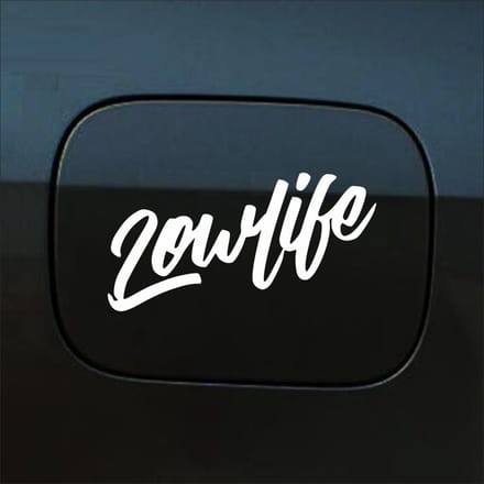 Bumpersticker - Lowlife - 6,4 X 16,8 - Wit
