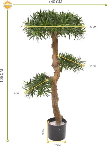 Kunst Podocarpus Bonsai 105 cm UV