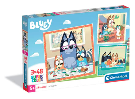 Clementoni Puzzle Bluey 2026 3x48 pieces 2D Puzzels