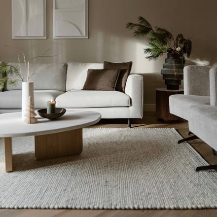 Wollen vloerkleed Beige/gemeleerd Gotland 240x340cm Mrcarpet