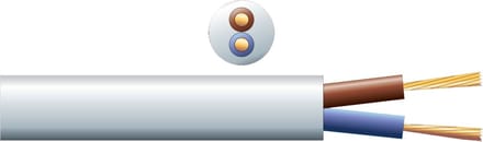 PD Connex 100V luidsprekerkabel 2x 1.5mm² 15A - Wit - 100 meter rol