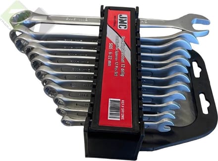 Steekringsleutel set, 12 delig, JMC, 6 tot15, 17, 19 en 22mm
