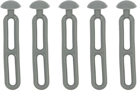 ProPlus Trapspanners - Rubberen knoop - 10,5 cm - Grijs - Set van 5