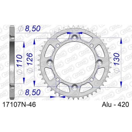Tandwiel Afam 420 46 dents