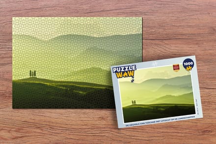 Puzzel Toscane - Heuvels - Groen - Legpuzzel - Puzzel 1000 stukjes volwassenen