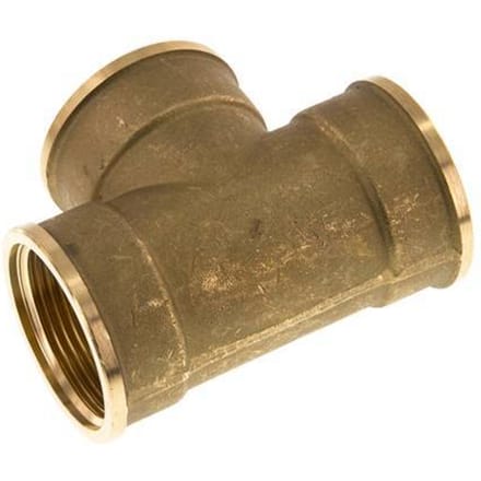 G 1 1/4'' Messing T-stuk 16 Bar - FL3T-F-B-114G