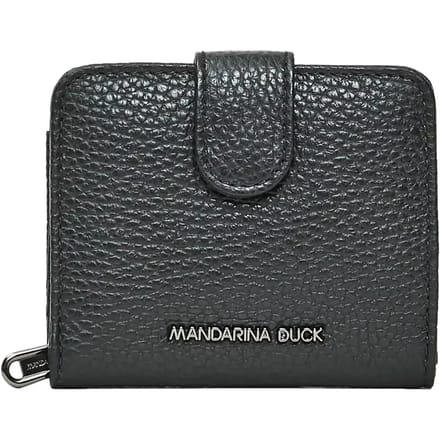 MANDARINA DUCK Leren kaarthoes Mellow Leather Card Case Nero zwart