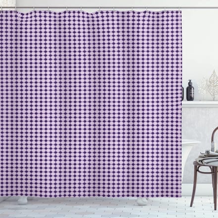 ABAKUHAUS douchegordijn – Ethnisch gingham – 175×220 cm – Donkerpaars