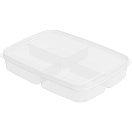 Verdeelde Voedsel Organizer Doos PP 4 Compartimenten Koelkast Voedselopslag Vershouddoos voor white