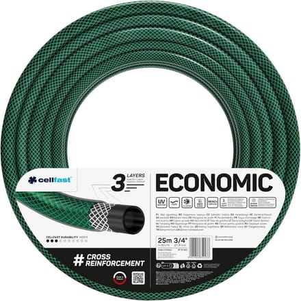 Economische 3-laags Tuinslang 19mm - 25 Meter - Sterk en Flexibel