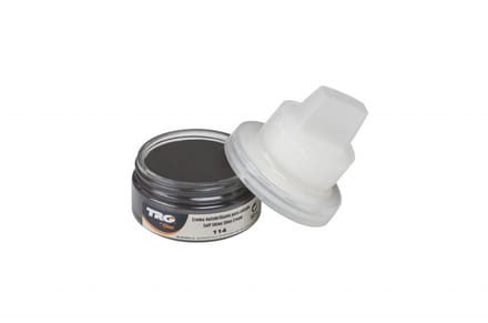 TRG schoencrème met bijenwas - licht grijs - met bijhorende spons - 50 ml