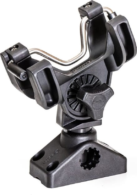 Scotty R-5 Universal Rod Holder Black w/ 0241 Side / Deck Mount - Hengelsteun - Zwart
