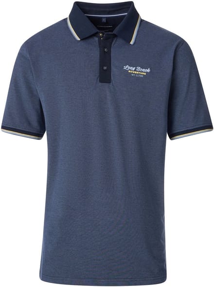 CASA MODA comfort fit heren polo - blauw