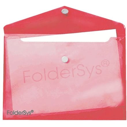 FolderSys documenthoes, A4 liggend, klittenbandsluiting, PP, rood