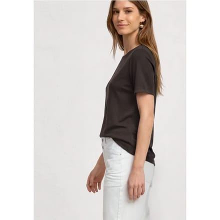 Basic Shirt met ronde hals in Unifarbe