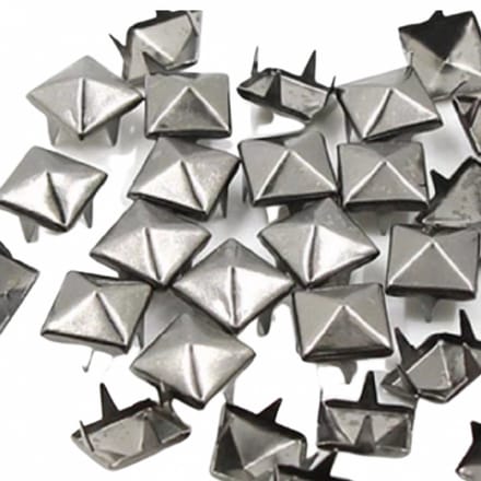80 Kleding Studs-Spike-Vierkant-10 mm Gun Black - Charme Bijoux