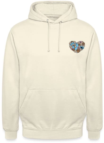 Sesamstraat Koekiemonster Hart Hoodie Unisex