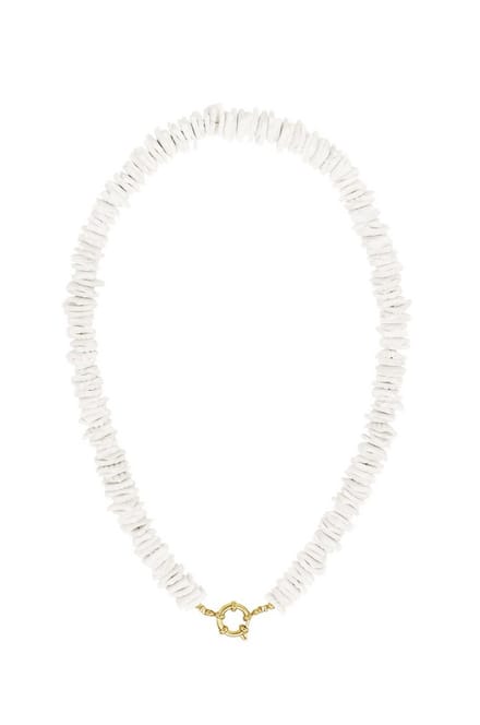 Yehwang Schelpen Ketting - Wit - Stainless Steel