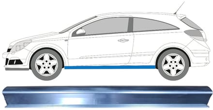 Reparatie dorpel voor Opel Astra GTC 2005-2011 / Links